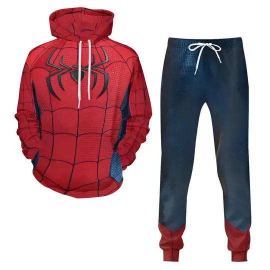 Discover Spiderman Hoodie Joogers Sets, Marvel Superhero Tracksuit, Spiderman Costume