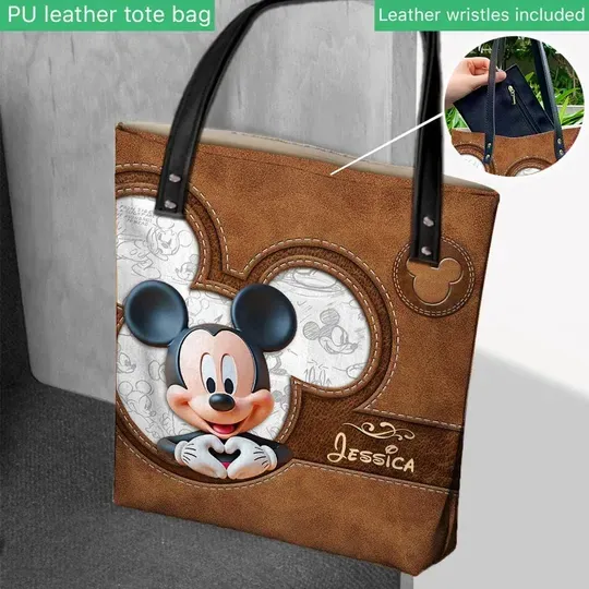 Discover Personalized Cute Mouse Tote Bag, Mouse and Friends Tote Bag, Disneyland Bag, Love Cartoon Bag