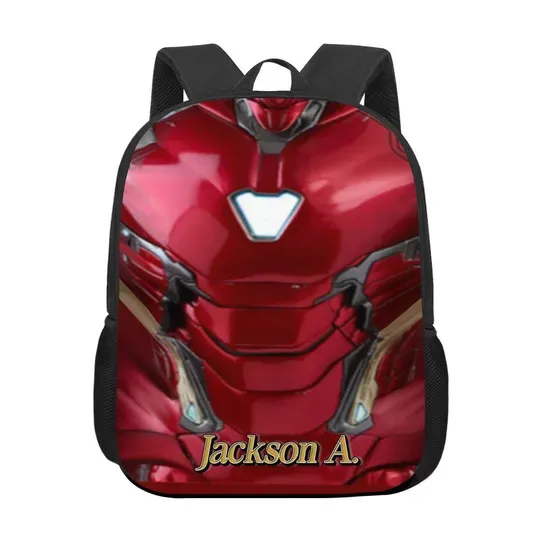 Personalized Iron Man Backpack, Avengers School Gift