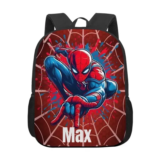 Personalized Spiderman Backpack, Superhero School Bag
