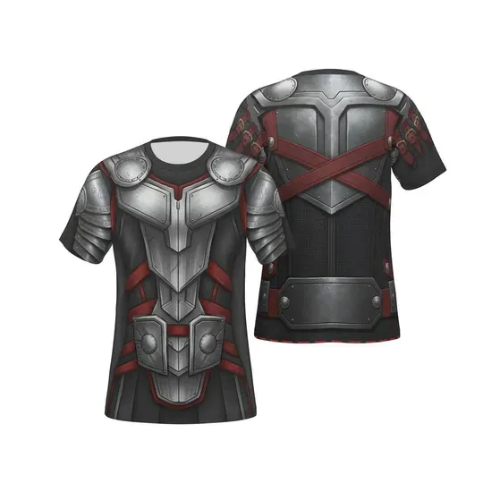Thor Costume for Men, Superhero Movie Shirt & Avengers Doomsday Cosplay, Thunder God Dress-Up Gear