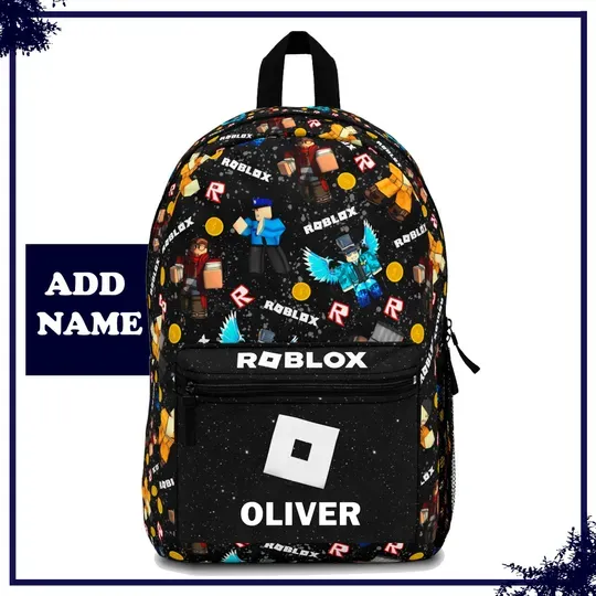 Personalized Roblox Backpack, School Backpack, Boys Backpack, Gamer Gift, Birthday Gift Kids, Gamer School Bag