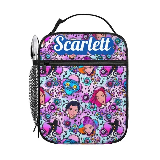 Kpop Demon Hunter Lunch Bag for Kids, Huntrix Lunch Bag