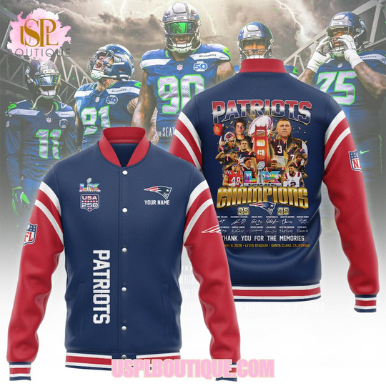 Personalized New England Patriots Super Bowl Champions 25-26 Jacket