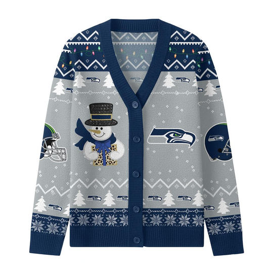 Seattle Seahawks x Christmas Knitted Cardigan Jacket