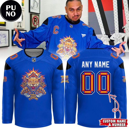 Florida Panthers x Vamos Gatos 2026 Personalized Hockey Jersey