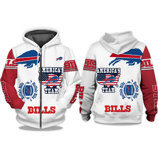 Discover Bills America’s Team Zip Hoodie