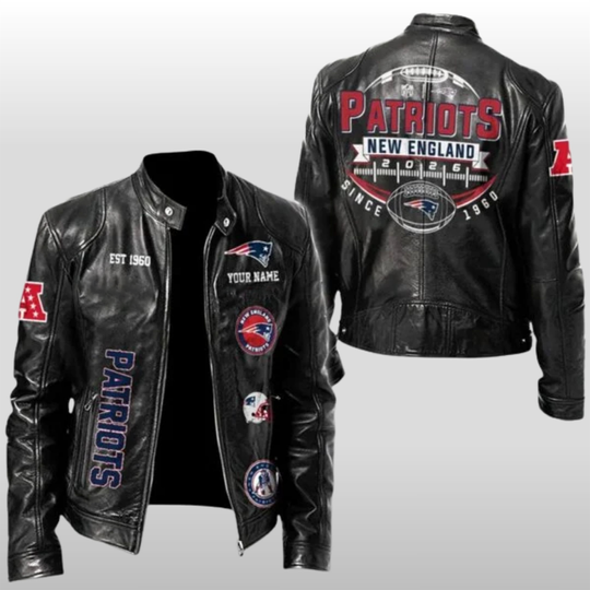 Personalized NE Patriots Since 1960 Leather Jacket