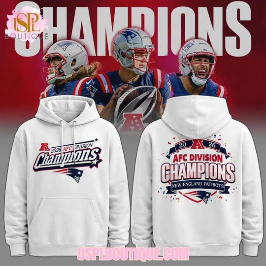 New England Patriots 2026 AFC Division Champions White Hoodie