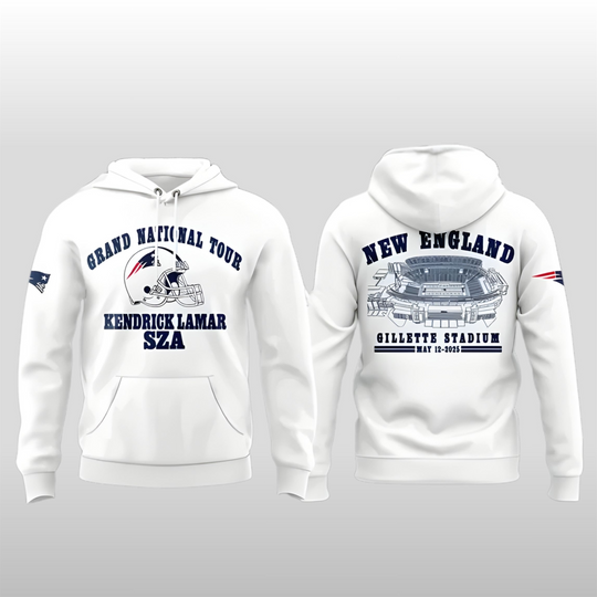 NE Patriots Kendrick Lamar Grand National Tour Hoodie