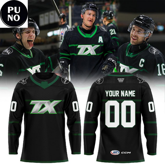 Discover Texas Stars 2026 Dark Mode TX Personalized Hockey Jersey