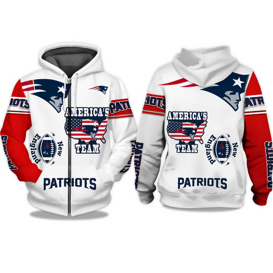 Discover Patriots America’s Team Zip Hoodie