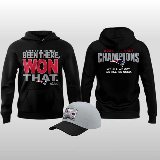 Discover Patriots 2025 2026 AFC EAST Division Champions Been There Won That Hoodie