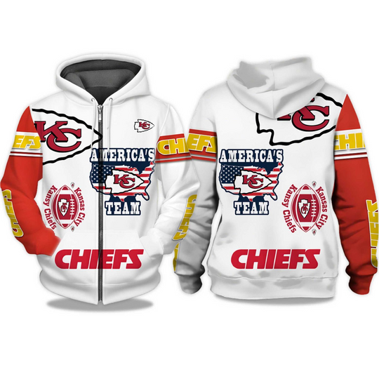 Discover Chiefs America’s Team Zip Hoodie