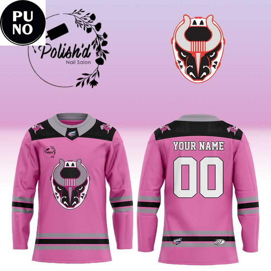 Birmingham Bulls Fights Cancer 2026 Pink Personalized Hockey Jersey