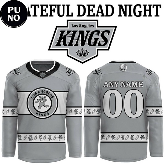 Los Angeles Kings 2026 Grateful Dead Night Personalized Hockey Jersey