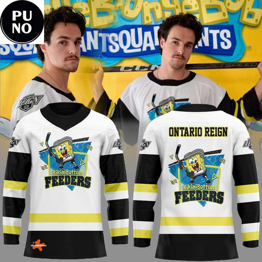 Ontario Reign x SpongeBob SquarePants Bikini Bottom Feeders 2026 Hockey Jersey