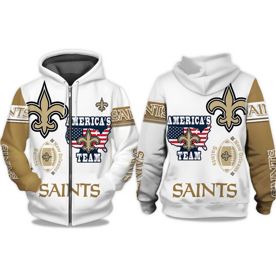 Discover Saints America’s Team Zip Hoodie