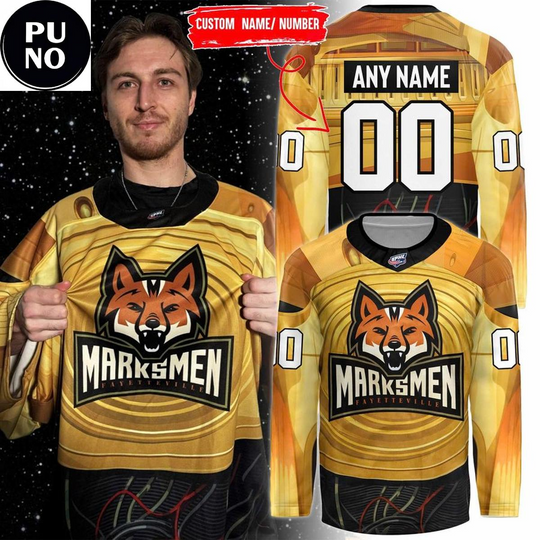 Discover Fayetteville Marksmen x Star Wars Night 2026 Personalized Hockey Jersey