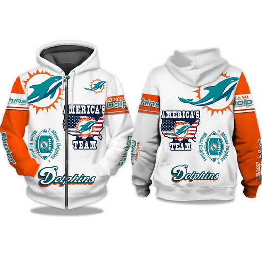 Discover Dolphins America’s Team Zip Hoodie