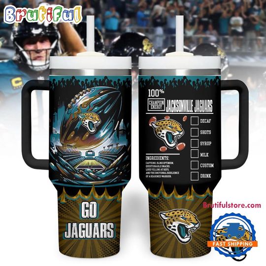 Jacksonville Football Team Jaguars 40oz Tumbler with Handle
