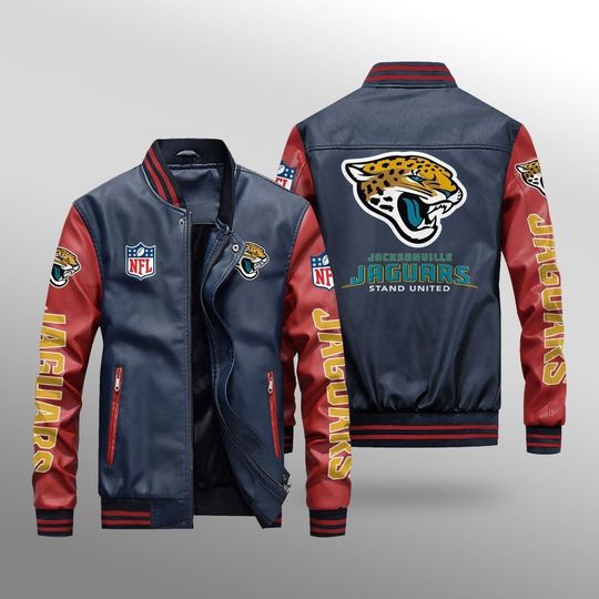 Jacksonville Jaguars Leather Varsity Jackets, Football Jacket