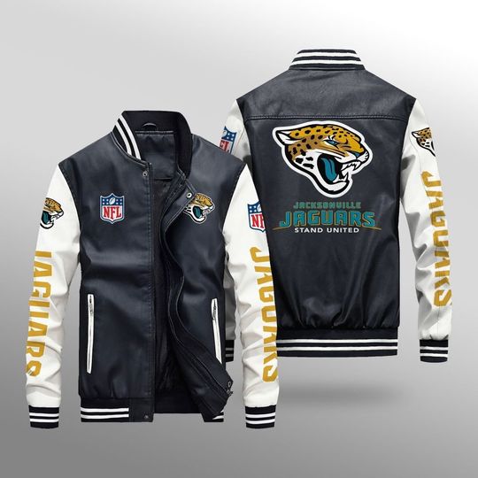 Jacksonville Jaguars Leather Varsity Jackets, Football Jacket