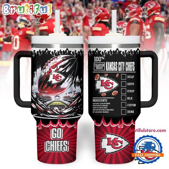 Kansas City Football Team Chiefs 40oz Tumbler with Handle