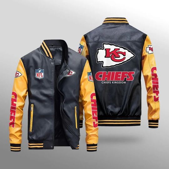 Kansas City Chiefs Leather Varsity Jackets, Football Jacket