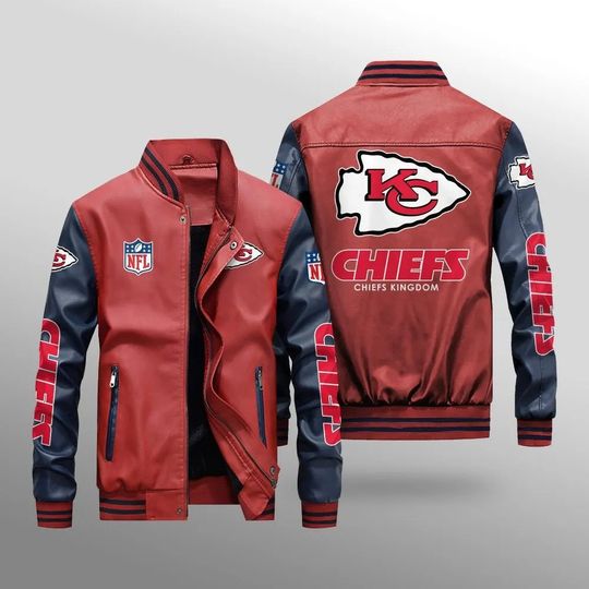 Kansas City Chiefs Leather Varsity Jackets, Football Jacket