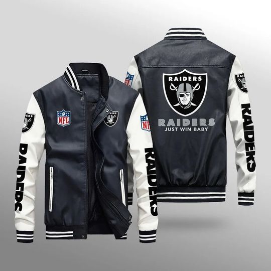 Las Vegas Raiders Leather Varsity Jackets, Football Jacket