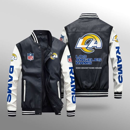 Los Angeles Rams Leather Varsity Jackets, Football Jacket