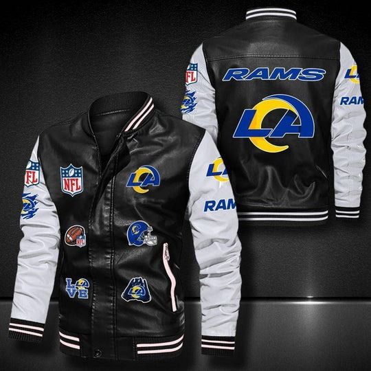 Men’s Los Angeles Rams Leather Jacket , Football Jacket, Game Day Merch