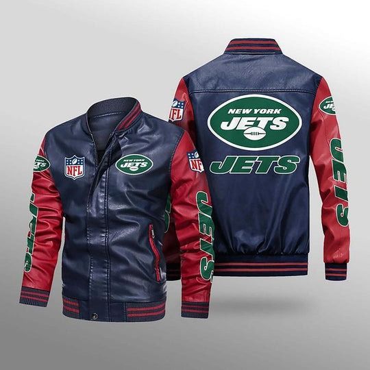 New York Jets Leather Varsity Jackets
