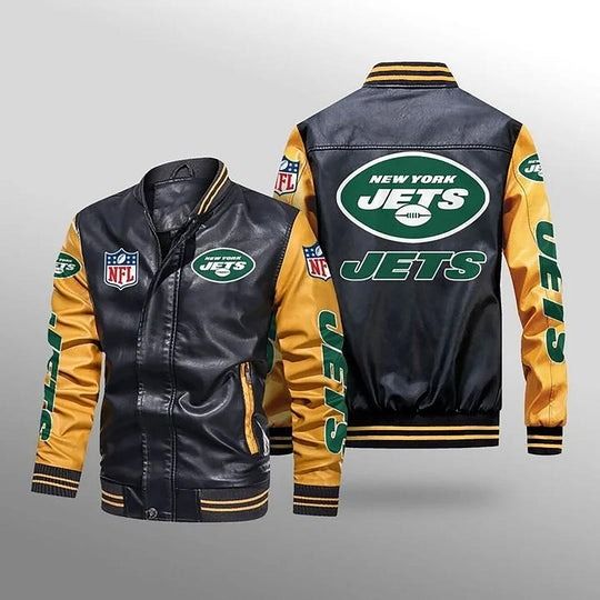 New York Jets Leather Varsity Jackets