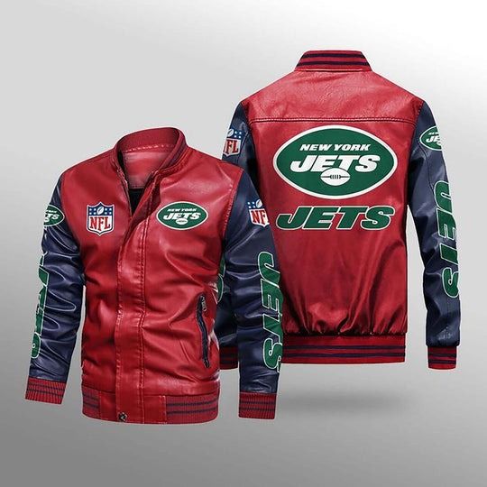 New York Jets Leather Varsity Jackets