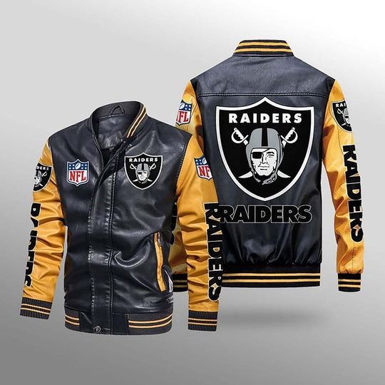 Las Vegas Raiders Leather Varsity Jackets