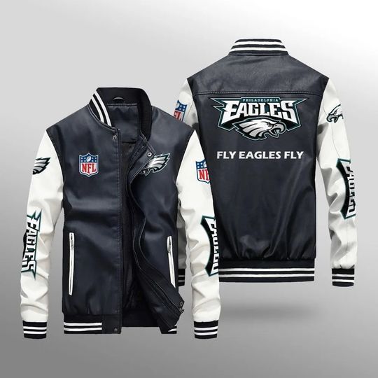 Philadelphia Eagles Leather Varsity Jackets, Football Jacket