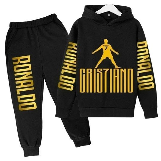 Ronaldo Football Tracksuit Set with Hoodie & Joggers