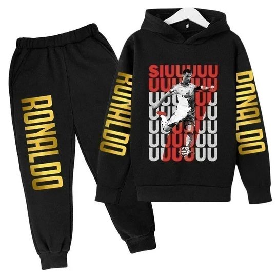 CR7 Ronaldo Hoodie & Joggers Tracksuit – Football Gift for Birthday
