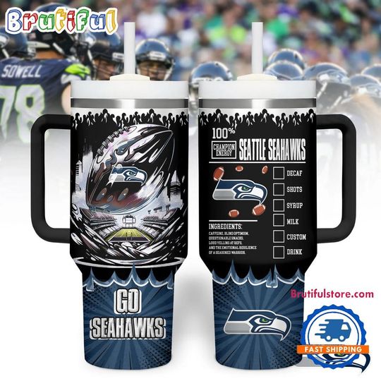 Seattle Football Team Seahawks 40oz Tumbler with Handle