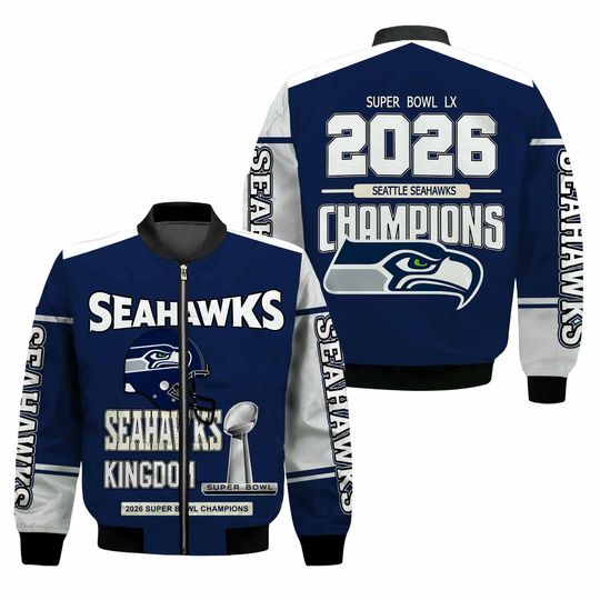 Seattle Seahawks Super Bowl 2026 Champions Bomber Jacket