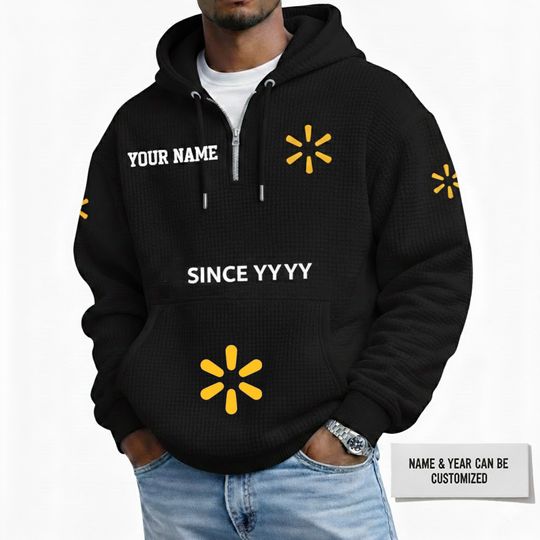 Walmart Limited Edition Quarter Zip Waffle Hoodie, Employee Uniform