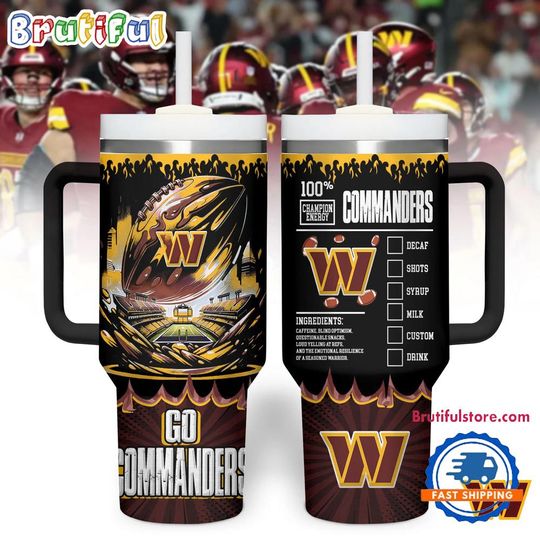 Discover Washington Football Team Commanders 40oz Tumbler with Handle
