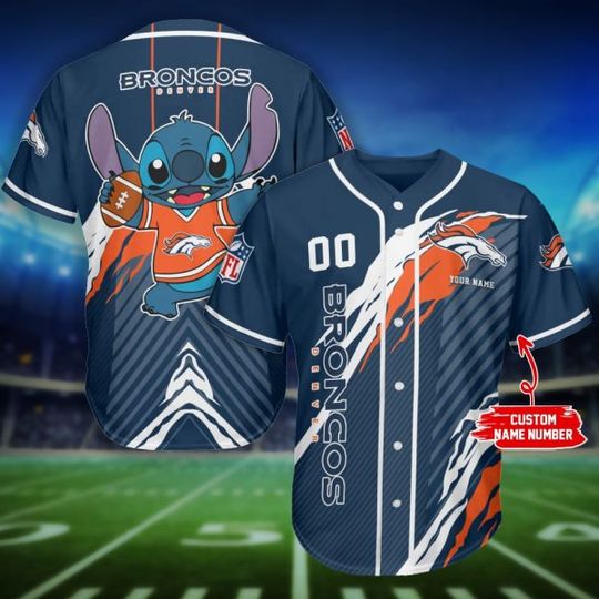 Denver Broncos Personalized Baseball Jersey