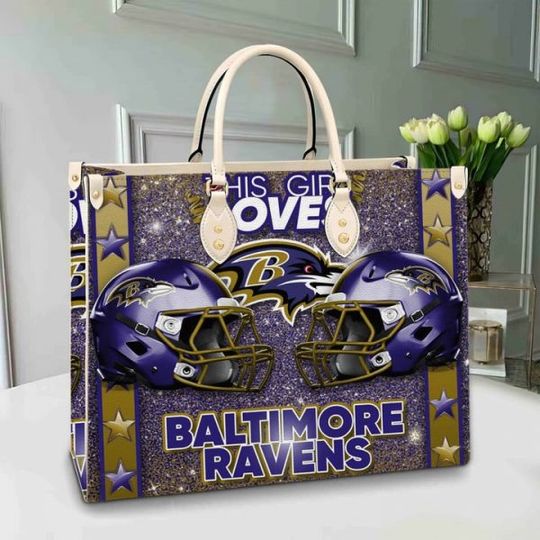 Baltimore Ravens Leather Hand Bag