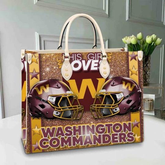Washington Commanders Leather Hand Bag