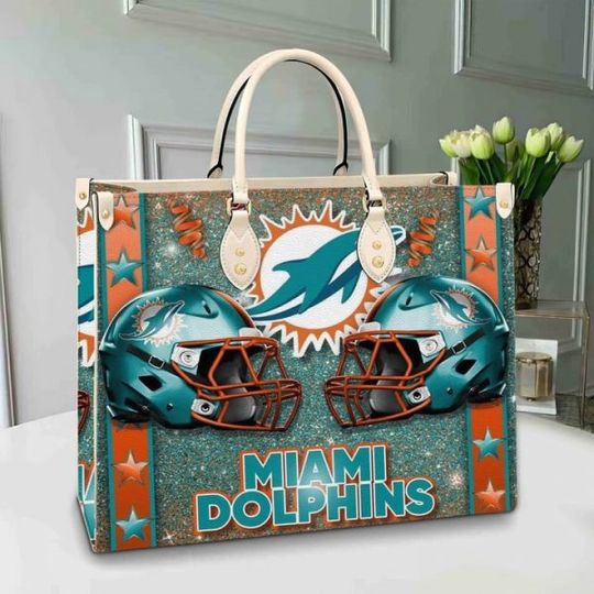 Miami Dolphins Leather Hand Bag