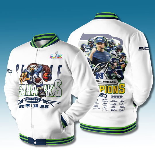 Seattle Seahawks Baseball Jacket 2026
