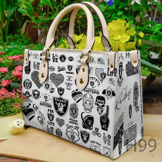 Las Vegas Raiders Leather Hand Bag